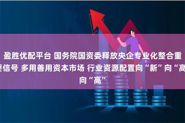 盈胜优配平台 国务院国资委释放央企专业化整合重要信号 多用善用资本市场 行业资源配置向“新”向“高”